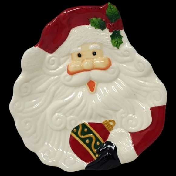 SANTA SERVING PLATE / COOKIES FOR SANTA PLATE - Picture 1 of 5